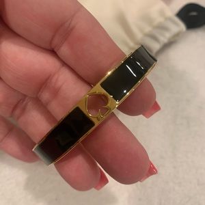 With tag, Kate Spade black enamel bracelet